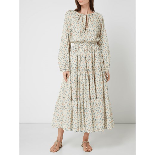 Polo Ralph Lauren sukienka wielokolorowa z okrągłym dekoltem z długim rękawem oversize 