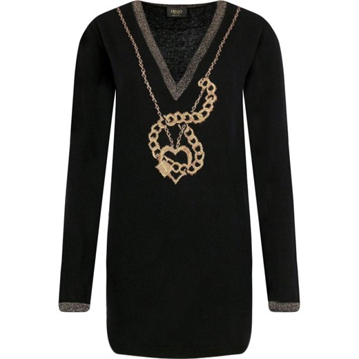 Sweter damski Liu Jo czarny w serek 