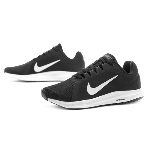 Buty sportowe męskie Nike downshifter czarne na wiosnę sznurowane 