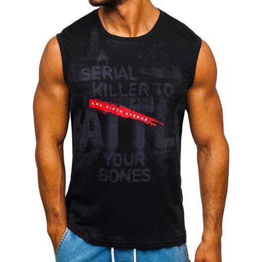 T-shirt męski Denley w stylu młodzieżowym bez rękawów 