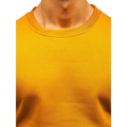 Bluza męska Denley bez wzorów żółta casual 