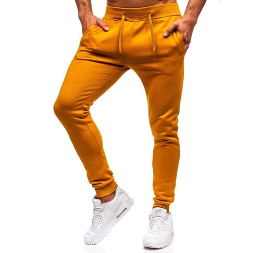 Żółte spodnie męskie Denley 