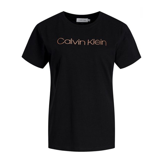 Calvin Klein bluzka damska z krótkim rękawem z okrągłym dekoltem w stylu młodzieżowym 
