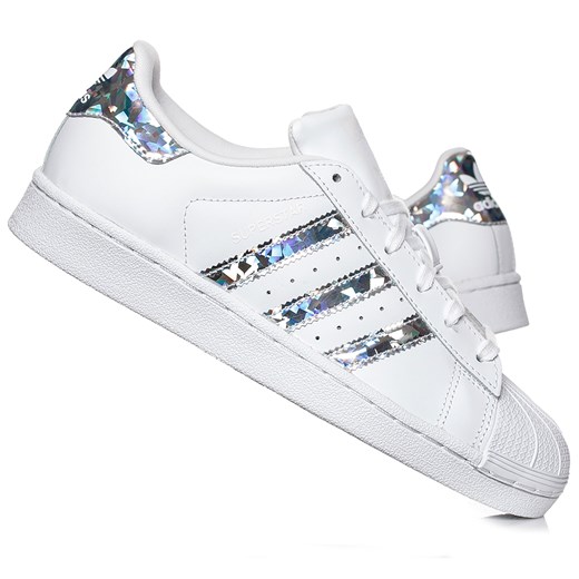 Trampki damskie adidas superstar białe z niską cholewką sznurowane 