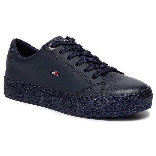 Sneakersy TOMMY HILFIGER - Corporate Crystal Dress Sneaker FW0FW04296 Midnight 403  Tommy Hilfiger 37 eobuwie.pl