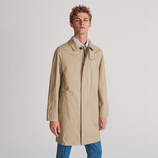 Reserved - Wodoodporny płaszcz z bawełny - Beżowy  Reserved XL 