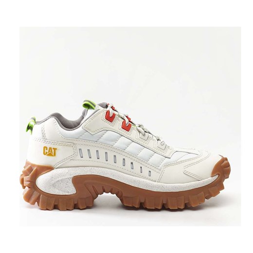 Buty sportowe damskie Caterpillar sneakersy młodzieżowe sznurowane białe bez wzorów płaskie 