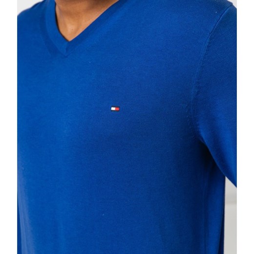 Bluza męska Tommy Hilfiger bez wzorów niebieska 