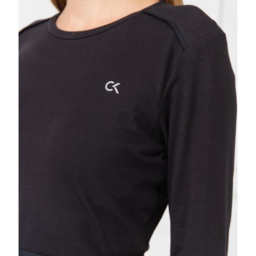 Bluzka damska Calvin Klein z długim rękawem czarna 
