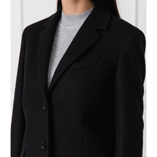 Płaszcz damski czarny Calvin Klein na jesień 