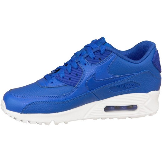 Buty sportowe damskie niebieskie Nike dla biegaczy bez wzorów1 na płaskiej podeszwie skórzane 