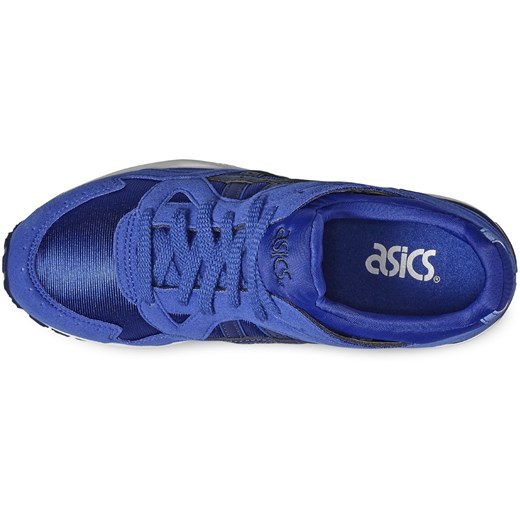 Niebieskie buty sportowe dziecięce Asics z tkaniny wiązane na wiosnę 