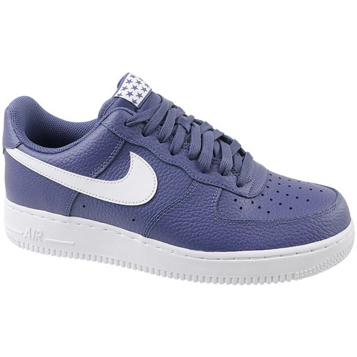 Buty sportowe męskie Nike air force niebieskie sznurowane skórzane 