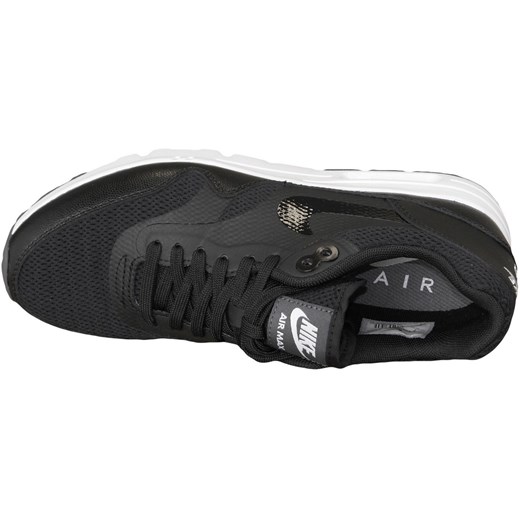 Buty sportowe damskie Nike do biegania wiązane czarne skórzane bez wzorów 