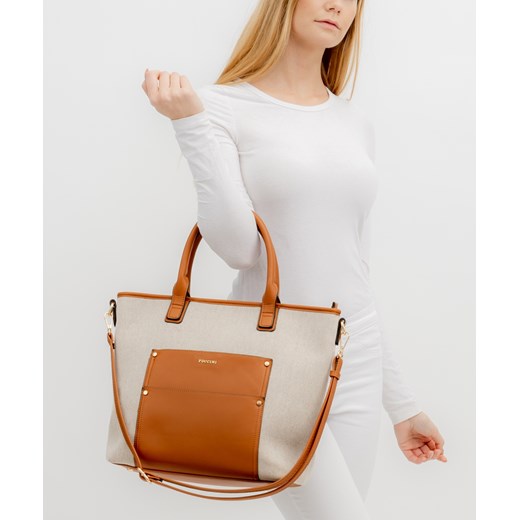 Shopper bag Puccini elegancka duża matowa na ramię 