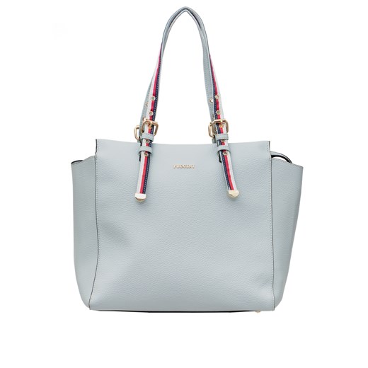 Shopper bag Puccini biała matowa ze skóry ekologicznej elegancka bez dodatków na ramię 