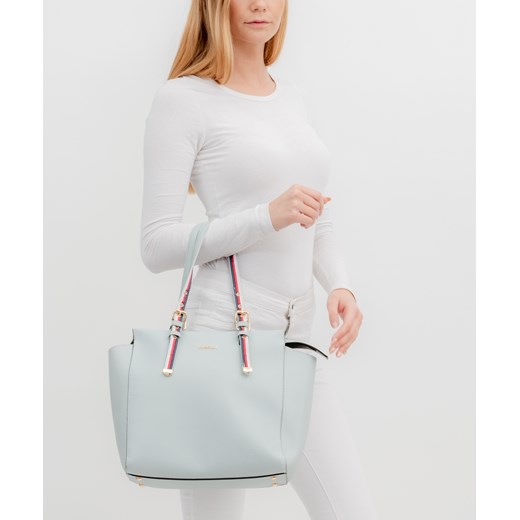 Shopper bag Puccini biała elegancka duża matowa na ramię 