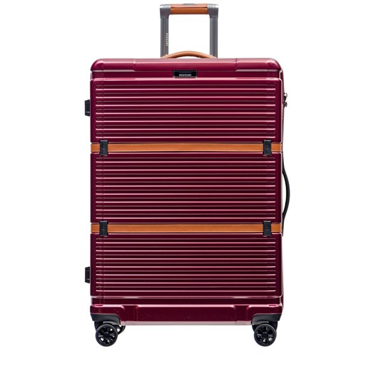 Czerwona walizka Puccini ze skóry ekologicznej 