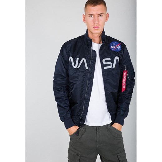 Kurtka męska Alpha Industries z nylonu młodzieżowa z napisami 