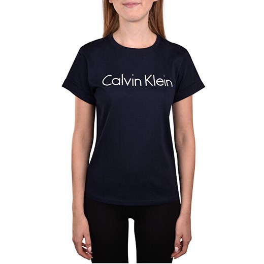 Calvin Klein Damska koszulka S / S Crew Neck Cotton Cord Top QS5789E -0PP Shoreline (rozmiar L), BEZPŁATNY ODBIÓR: WROCŁAW! Calvin Klein  M Mall