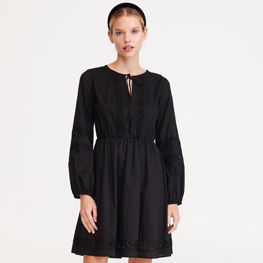 Reserved - Sukienka z ażurowym wzorem - Czarny Reserved  34 