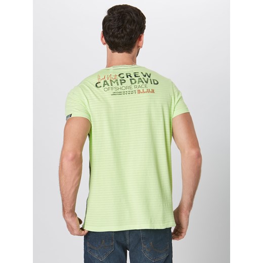 Camp David t-shirt męski z napisami z krótkimi rękawami 