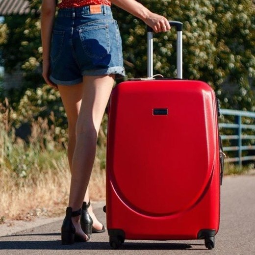Duża walizka podróżna na kółkach SOLIER STL310 L ABS czerwona