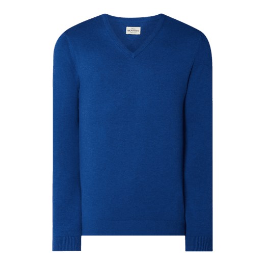Sweter męski Montego niebieski casual 