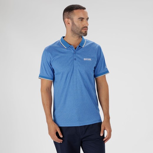 T-shirt męski niebieski Regatta z krótkimi rękawami casual 