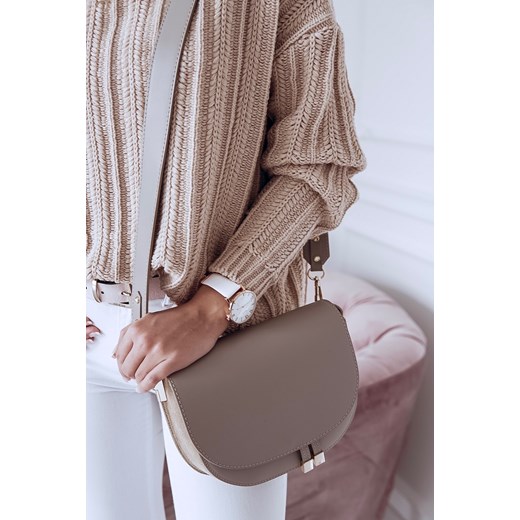 Sweter damski beżowy casual gładki