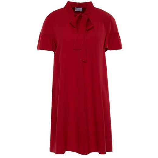 Sukienka Red Valentino z żabotem bez wzorów 