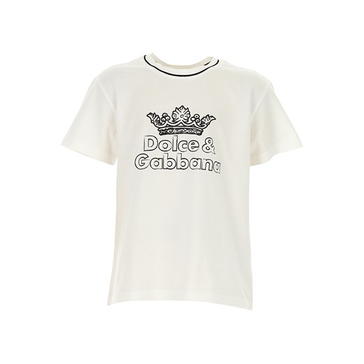 Dolce & Gabbana Koszulka Dziecięca dla Chłopców Na Wyprzedaży, biały, Bawełna, 2019, 10Y 3Y 4Y 8Y