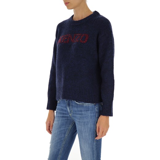 Kenzo Sweter dla Kobiet Na Wyprzedaży, granatowy niebieski, Nylon, 2019, 40 44 M