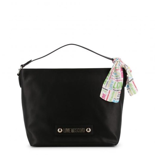 Shopper bag Love Moschino ze zdobieniami z aplikacjami mieszcząca a5 