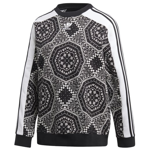 Bluza sportowa Adidas w abstrakcyjne wzory z bawełny 