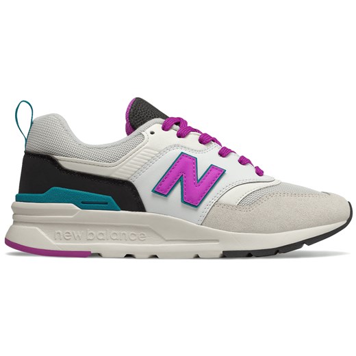 Buty sportowe damskie New Balance w stylu casual młodzieżowe sznurowane z tworzywa sztucznego płaskie bez wzorów 