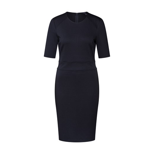 Sukienka Esprit na bal biznesowa z krótkimi rękawami czarna 