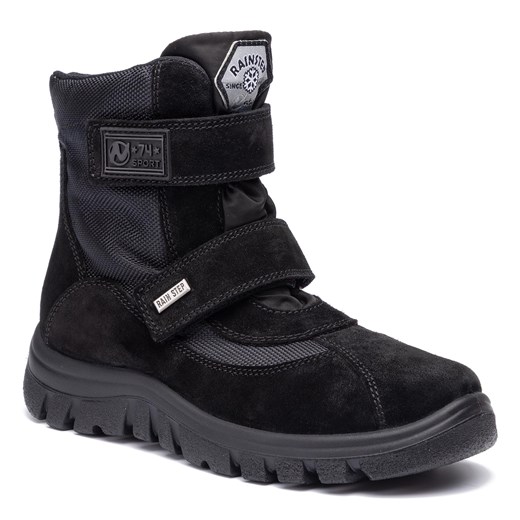 Buty zimowe dziecięce granatowe Naturino śniegowce bez wzorów na rzepy 