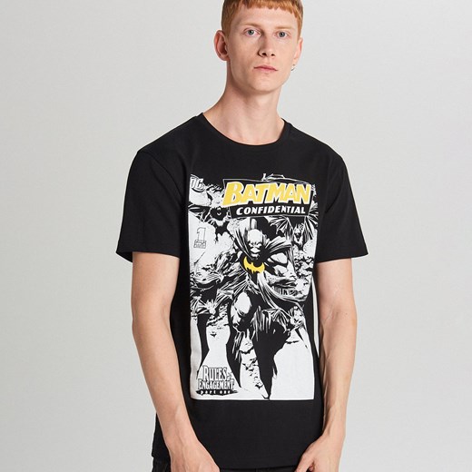 Cropp - Koszulka z nadrukiem Batman - Czarny  Cropp XL 
