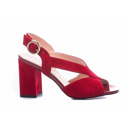 Sandały damskie Simone czerwone eleganckie 