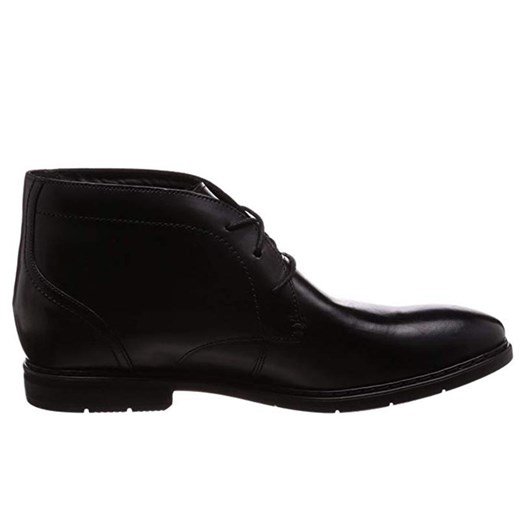 Buty zimowe męskie Clarks sznurowane z tworzywa sztucznego czarne eleganckie 