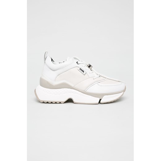 Sneakersy damskie Karl Lagerfeld na platformie białe skórzane 
