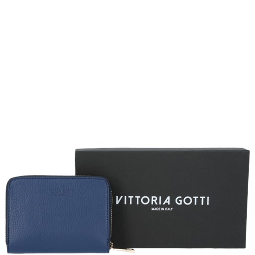 Vittoria Gotti Firmowe i Poręczne Portfele Damskie wykonane z Solidnej Skóry Naturalnej produkcji Włoskiej Granat (kolory)  Vittoria Gotti  okazyjna cena PaniTorbalska 
