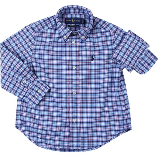 Ralph Lauren Koszule Dziecięce dla Chłopców Na Wyprzedaży w Dziale Outlet, niebieski, Poliester, 2021, 2Y S