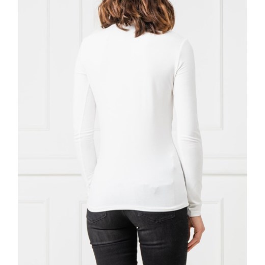 Bluzka damska Guess Jeans biała z okrągłym dekoltem 