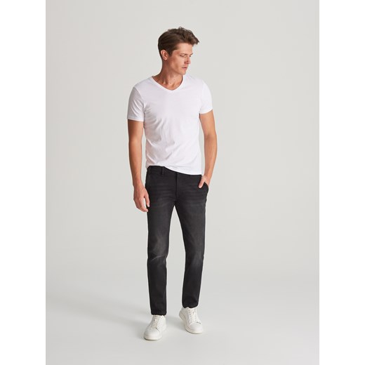 Reserved - Spodnie jeansowe slim - Czarny  Reserved 34/32 