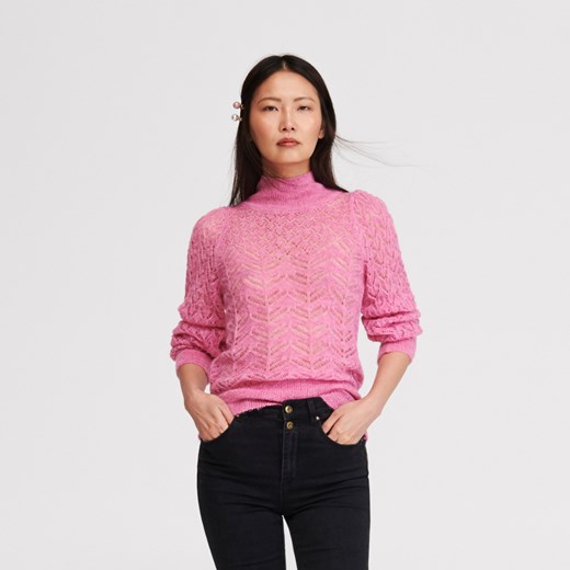 Reserved - Ażurowy sweter - Różowy Reserved  S 