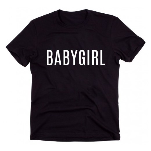 Czarny Klasyczny T-shirt"BABYGIRL"