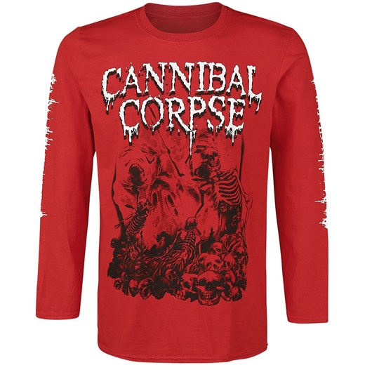 T-shirt męski Cannibal Corpse czerwony bawełniany 
