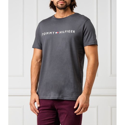Tommy Hilfiger t-shirt męski brązowy z krótkim rękawem 